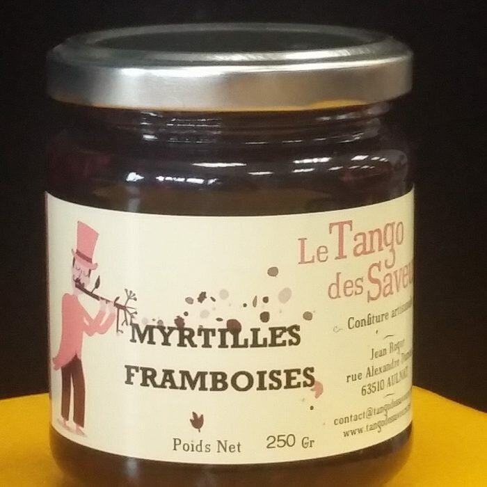 Confiture myrtilles framboises